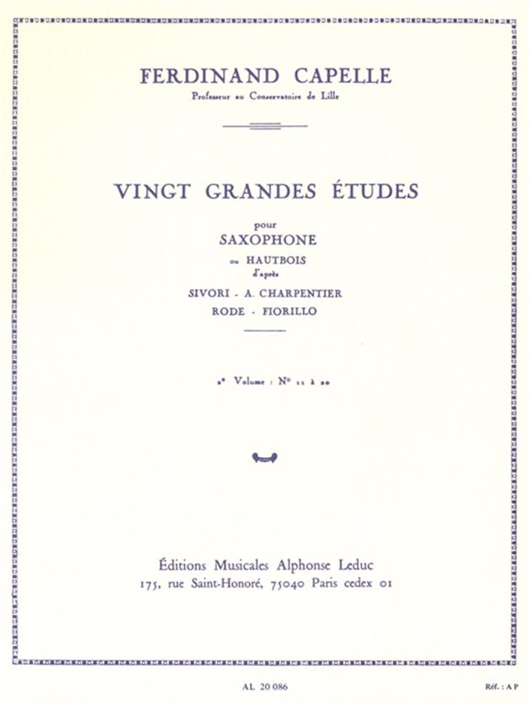 20 Grandes Etudes Vol. 2 - Etudes 11 A 20